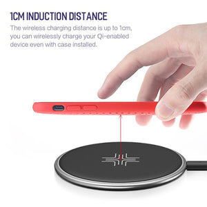 10W Wireless Charger , Qi Fast Wireless Charging Pad LED Breathing Light For iPhone X8 Samsung Note 8 S8 S7 S6 *47% OFF* - ColaPa - Discover Hot Mobile Accessories Online