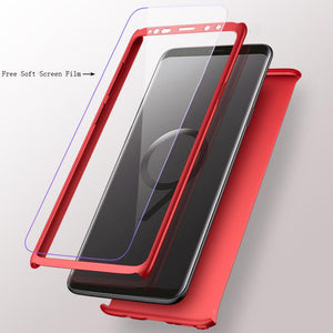 360 Full Cover Protective Ultra Thin Hard PC Body Protection For Samsung+Free Soft film